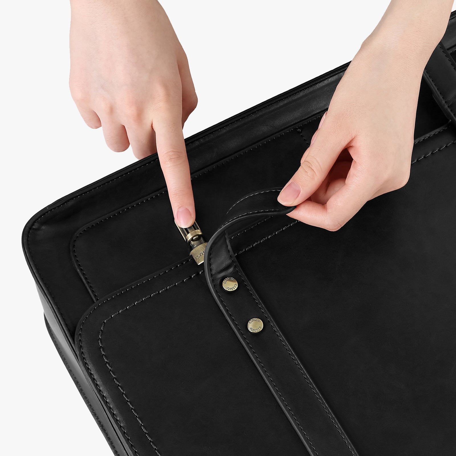 Women's PU Detachable Bow Big Briefcase
